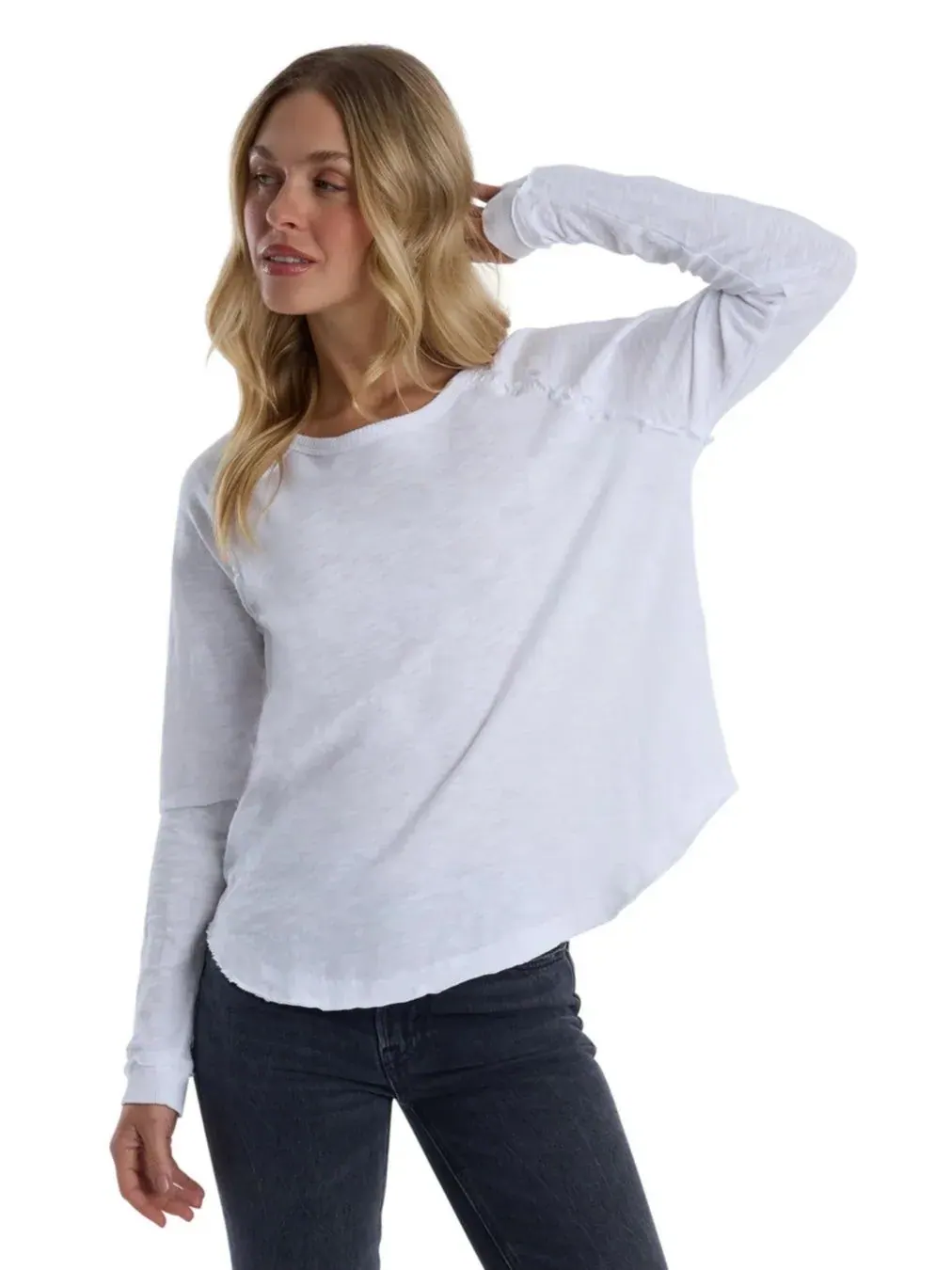Женская футболка с длинным рукавом реглан WILT Clothing — изображение 1 из 6, белый