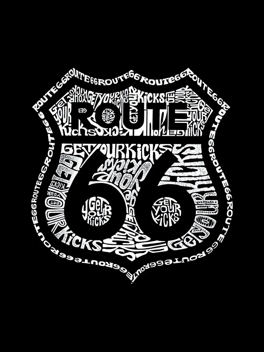 Мужская майка-безрукавка с принтом Route 66 LA Pop Art — изображение 4 из 4, черный