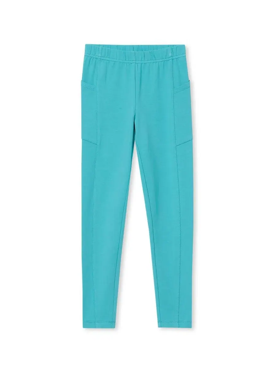 Леггинсы детские с карманами, хлопковые, модель Girls Plus Tough Cotton Ankle Legging Lands' End