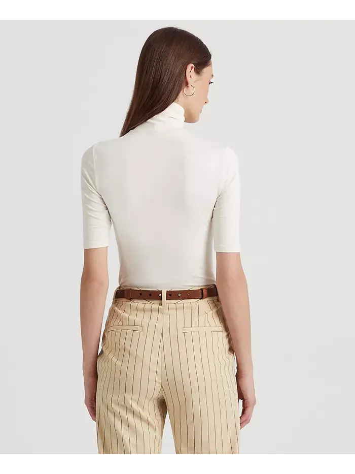 Облегающая водолазка Lauren Ralph Lauren — изображение 3 из 5, кремовый
