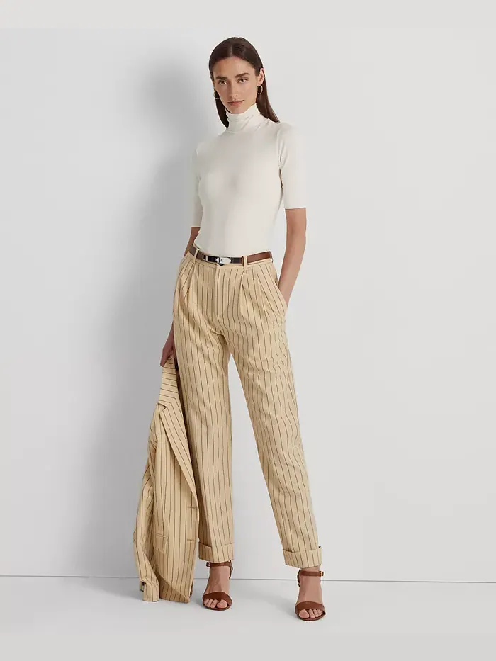 Облегающая водолазка Lauren Ralph Lauren — изображение 5 из 5, кремовый