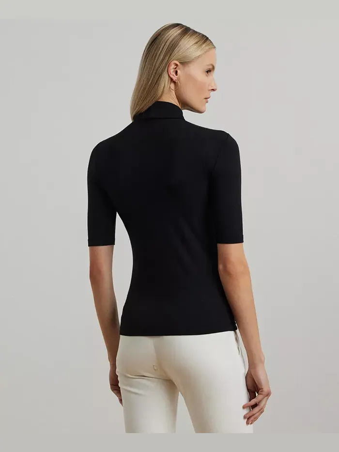 Облегающая водолазка Lauren Ralph Lauren — изображение 4 из 14, черный