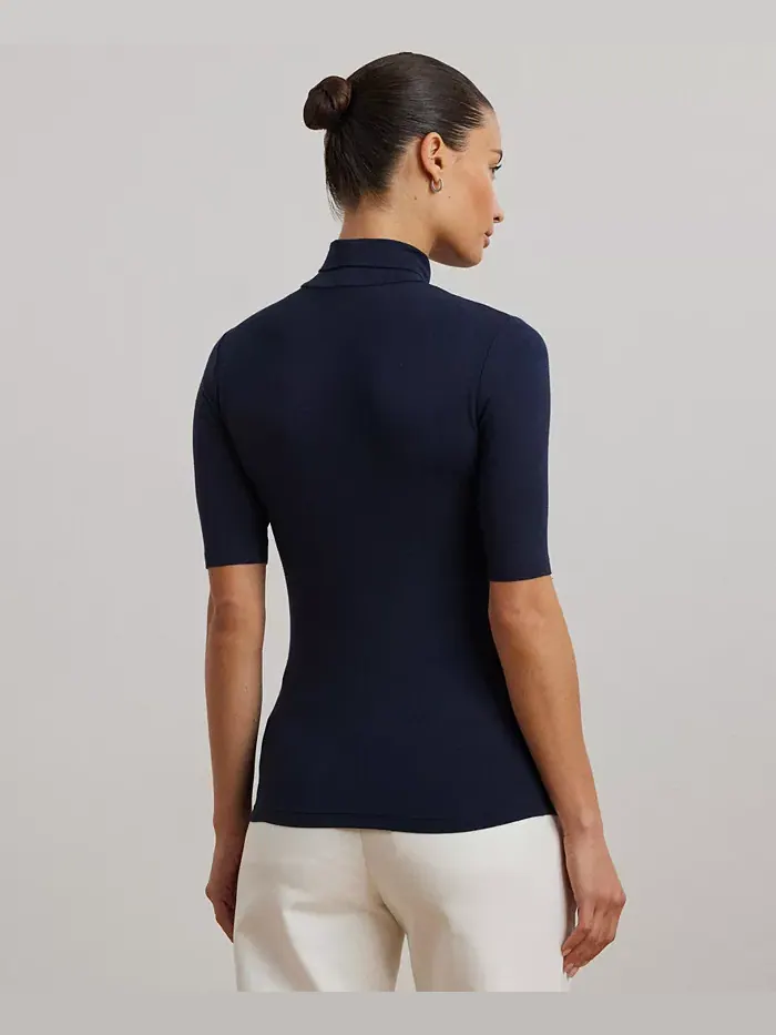 Облегающая водолазка Lauren Ralph Lauren — изображение 2 из 6, темно-синий
