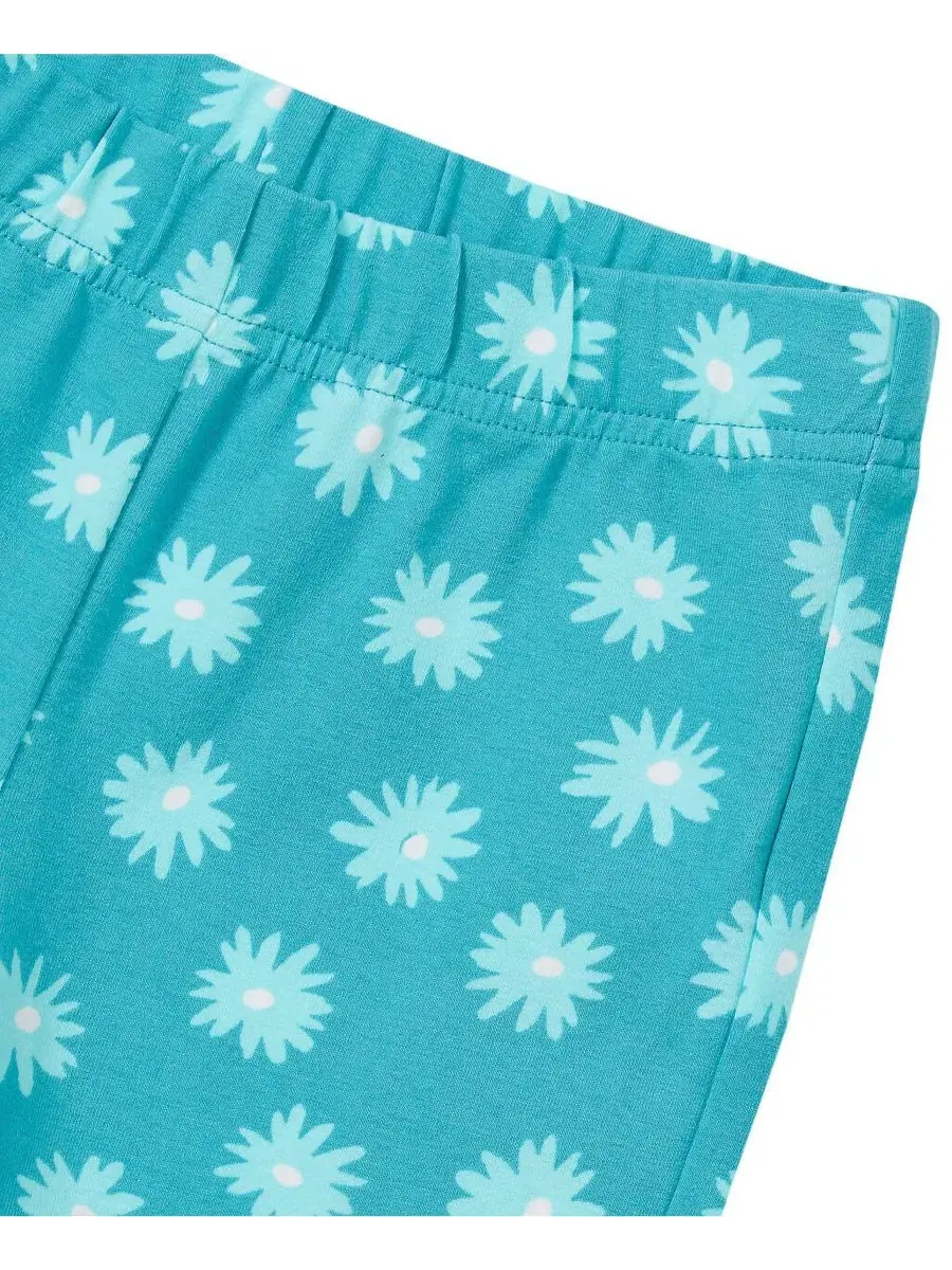Леггинсы детские из плотного хлопка с принтом, модель Girls Plus Tough Cotton Lands' End — изображение 2 из 3, мульти