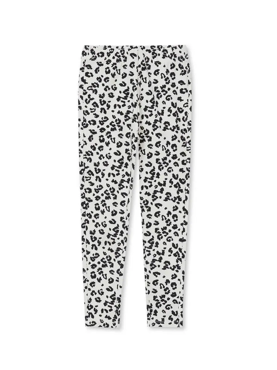 Леггинсы для девочек из强化 хлопка с принтом, модель Girls Plus Tough Cotton Leggings Lands' End