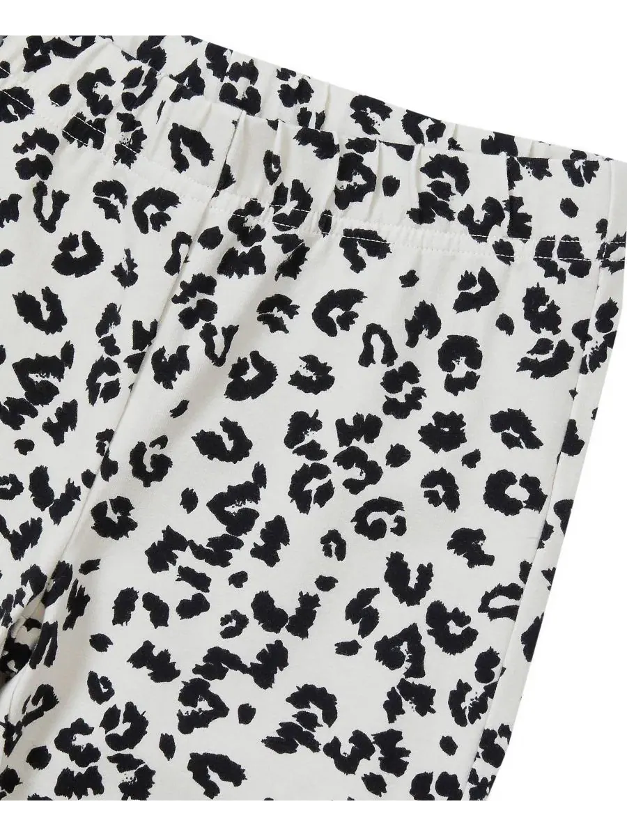 Леггинсы для девочек из强化 хлопка с принтом, модель Girls Plus Tough Cotton Leggings Lands' End — изображение 2 из 3