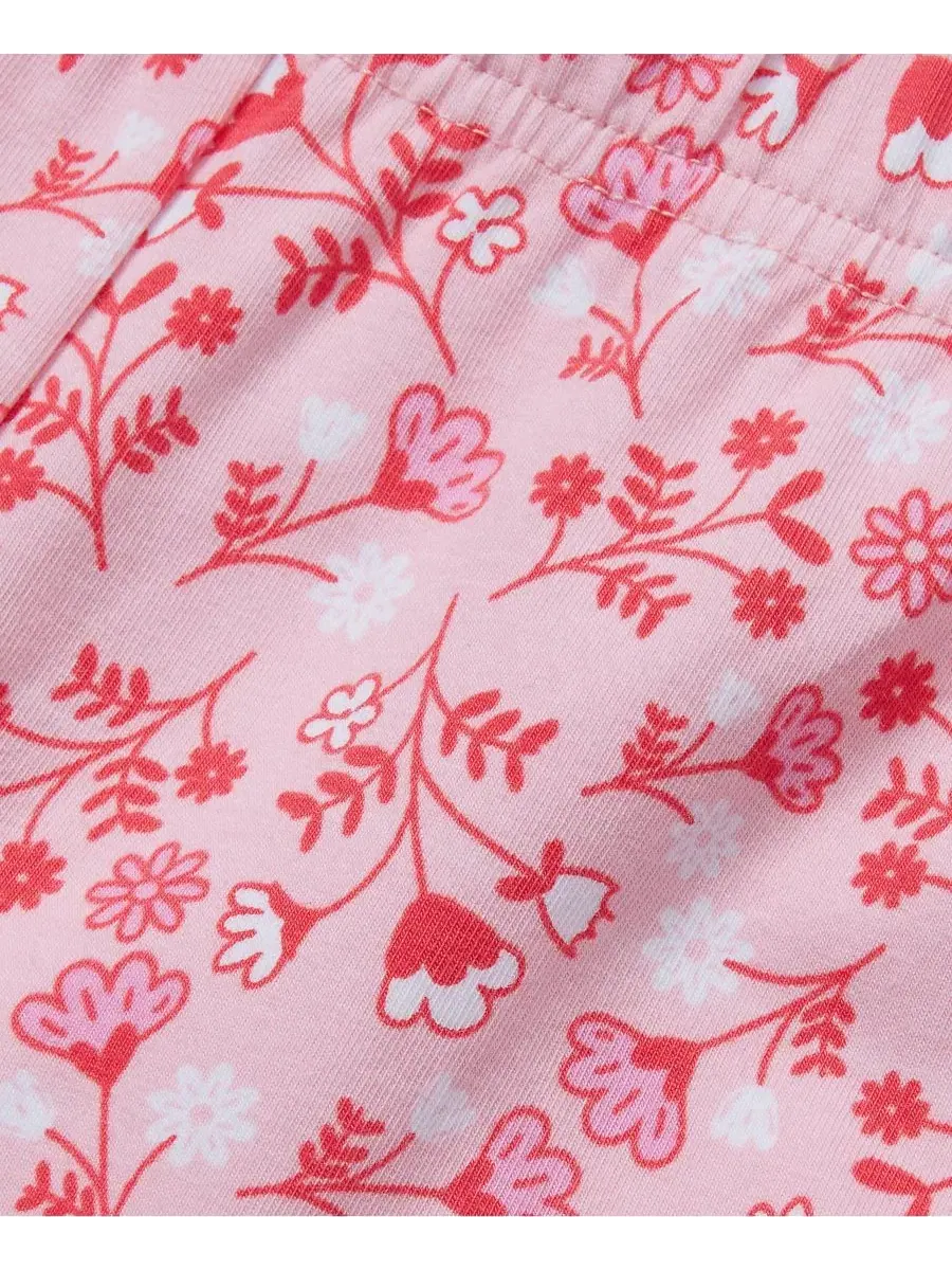 Леггинсы с принтом Tough Cotton Floral/orchid pink Lands' End — изображение 3 из 3, розовый