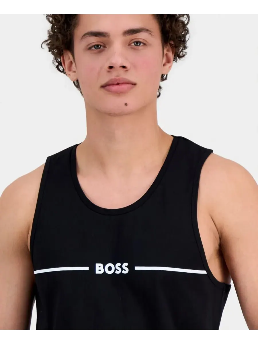 Мужская майка с логотипом Hugo Boss — изображение 3 из 7, черный