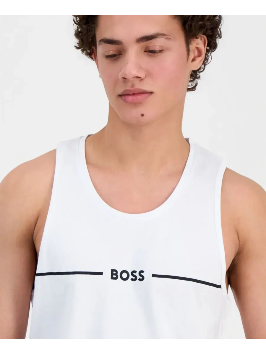 Мужская майка с логотипом Hugo Boss — изображение 6 из 7, черный