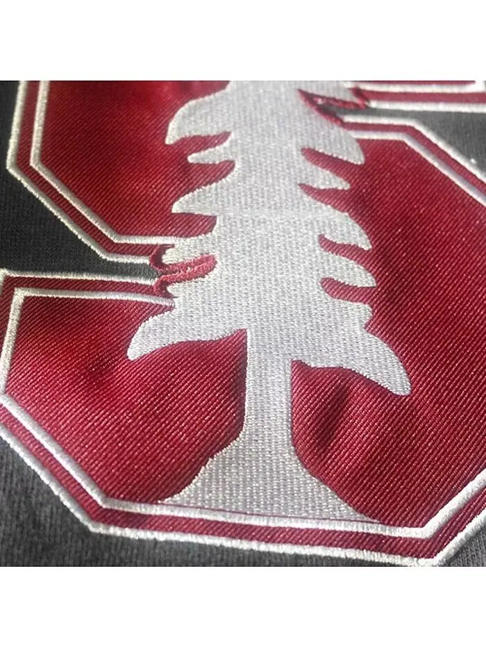 Темно-серый пуловер с большим логотипом Big Boys Stanford Cardinal, худи с капюшоном Colosseum — изображение 2 из 2