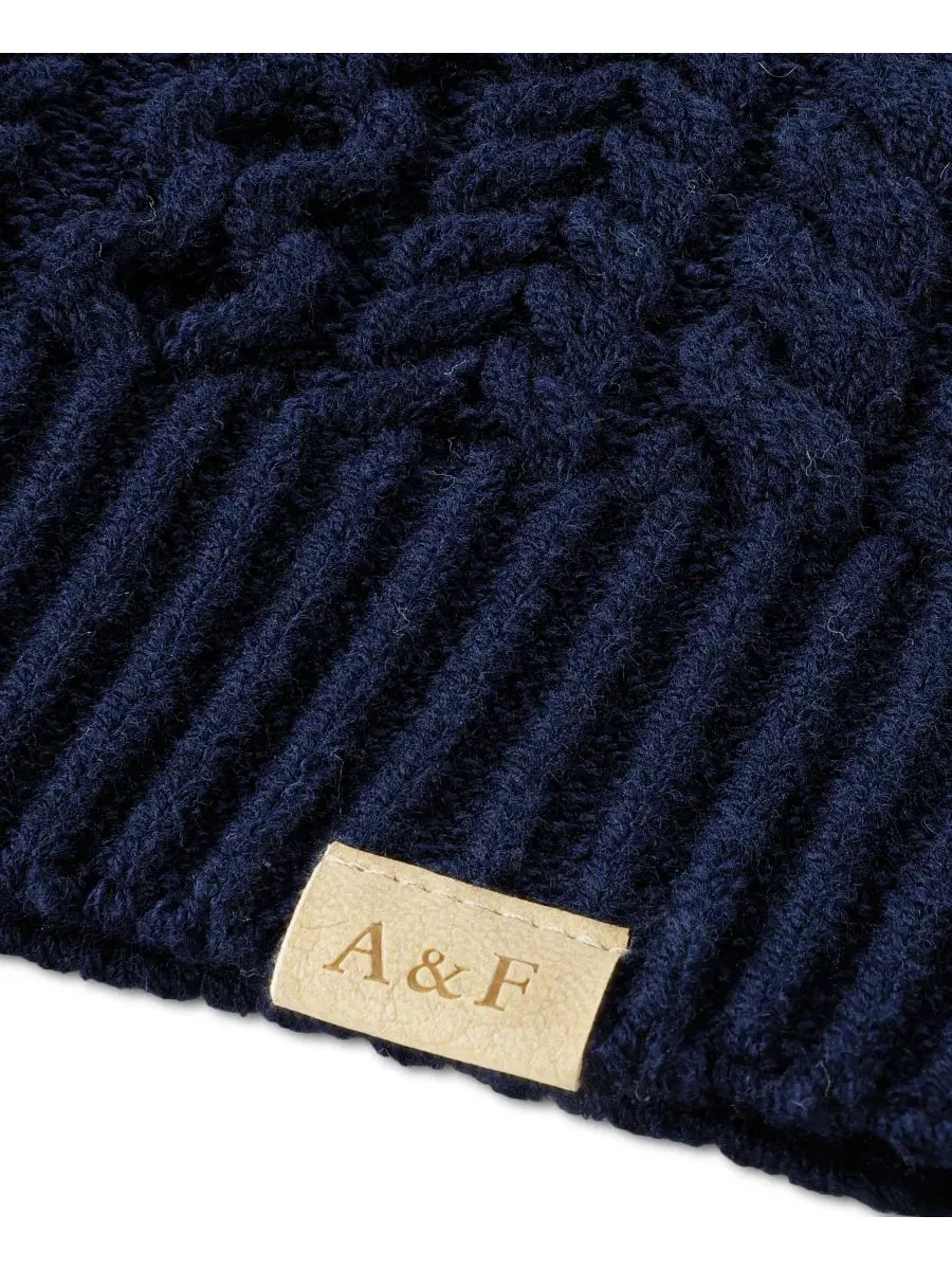 Свитер с косами для мальчика, с длинным рукавом abercrombie kids — изображение 4 из 4, темно-синий