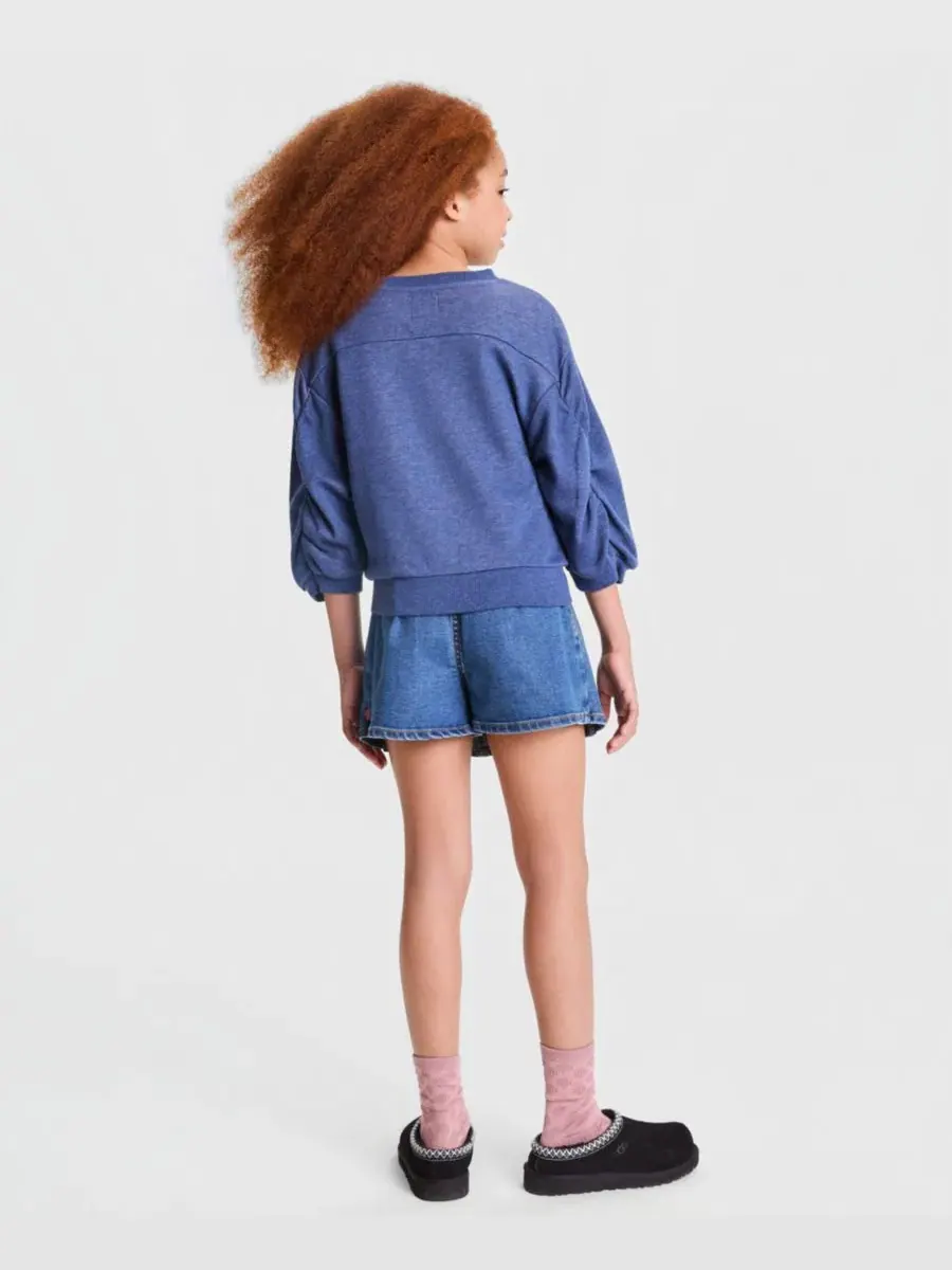 Детский свитер с защипами на рукавах Levi's — изображение 4 из 7, синий индиго