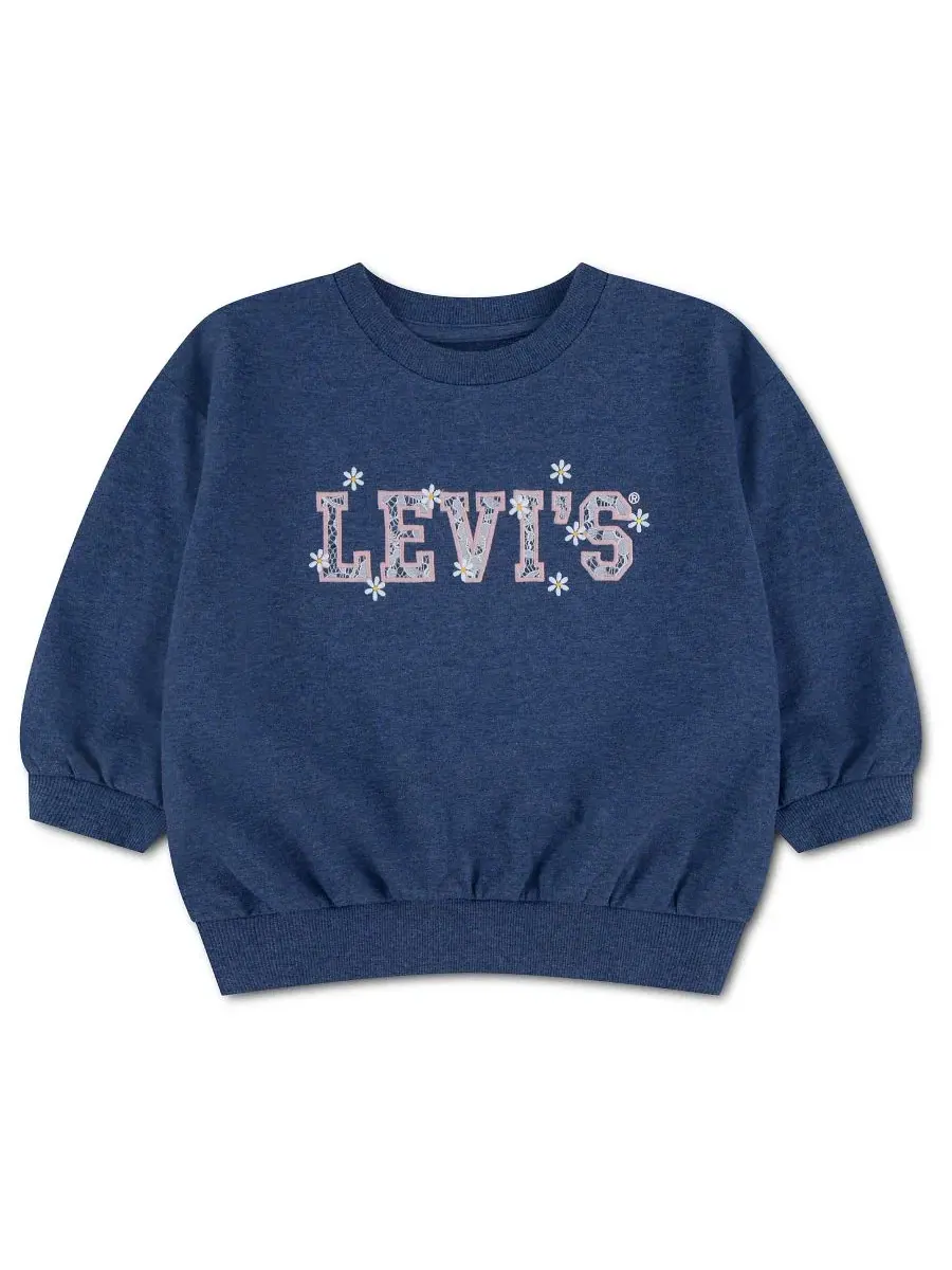 Детский свитер с защипами на рукавах Levi's — изображение 5 из 7, синий индиго