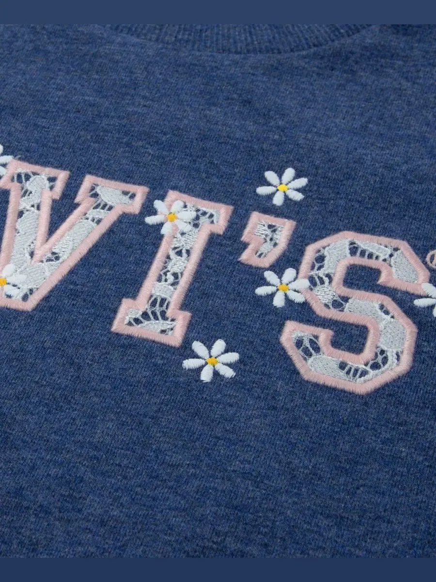 Детский свитер с защипами на рукавах Levi's — изображение 6 из 7, синий индиго