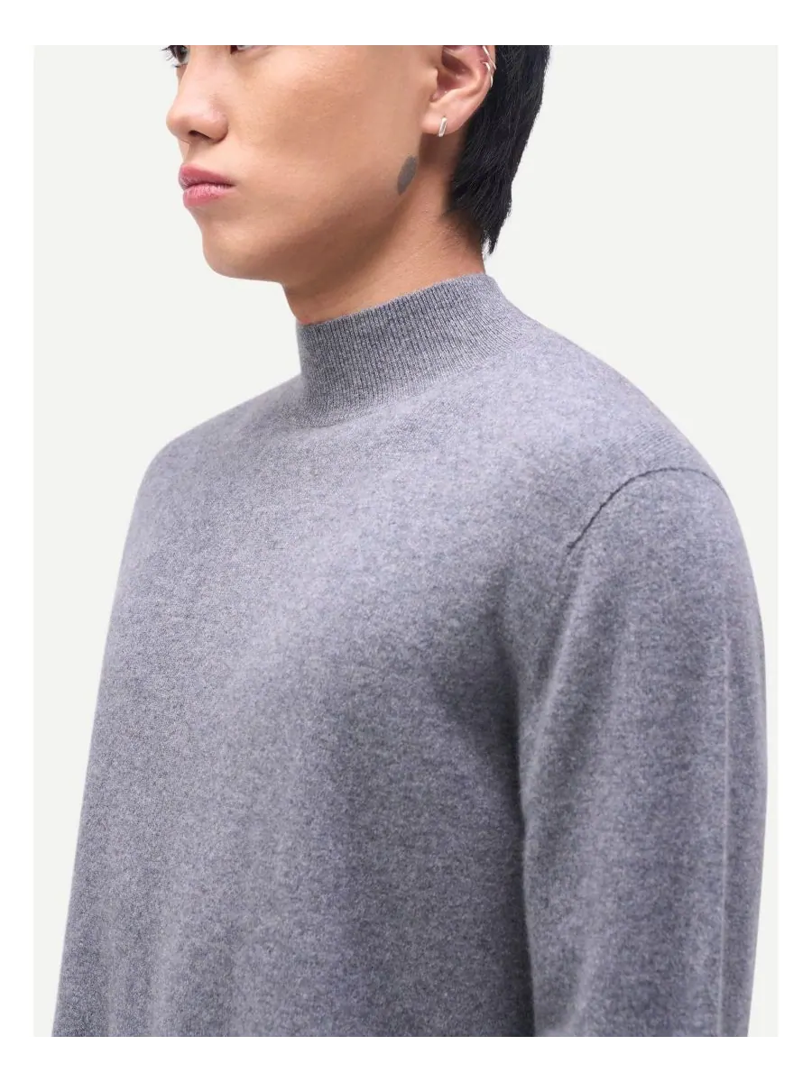 Мужской классический кашемировый свитер с высоким воротником Gobi Cashmere — изображение 3 из 5, нет цвета