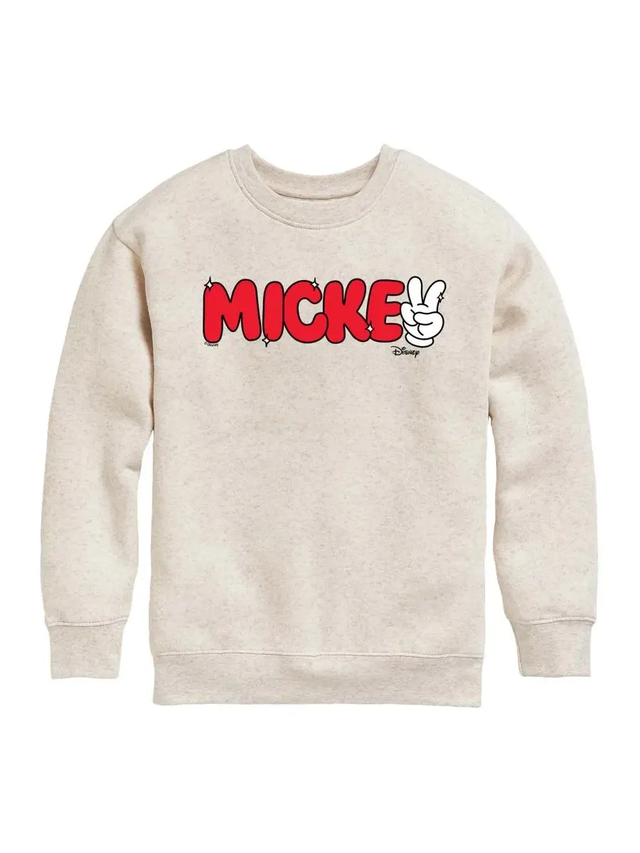Свитшот с принтом Mickey Peace Sign Hybrid — изображение 1 из 3, прозрачный