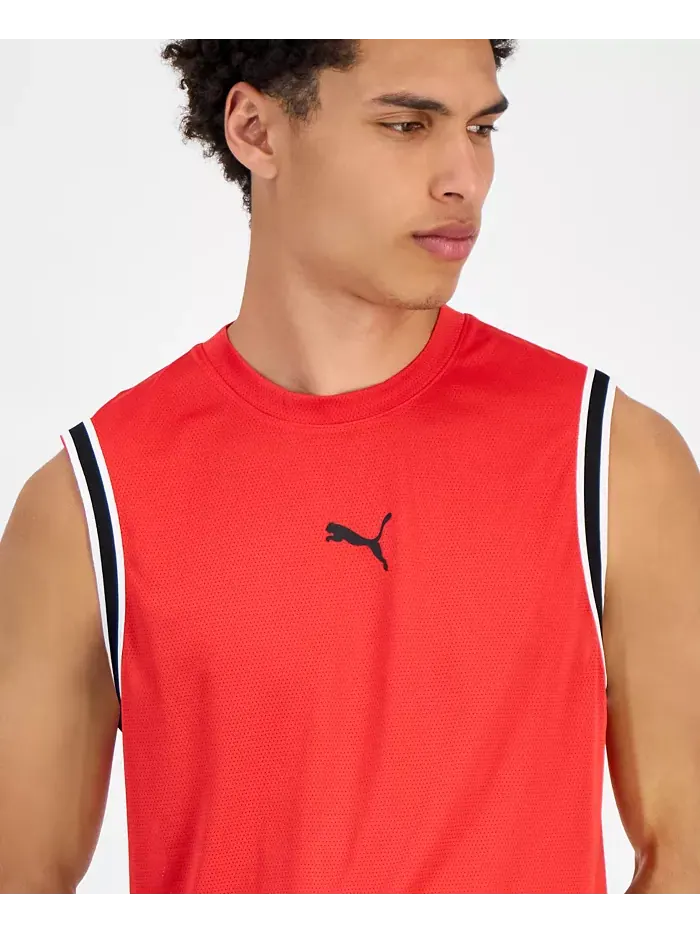 Мужская майка Winning Shot Regular-Fit с сетчатыми вставками и логотипом Puma — изображение 3 из 4, красный