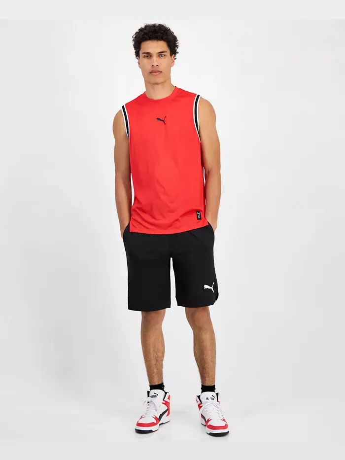 Мужская майка Winning Shot Regular-Fit с сетчатыми вставками и логотипом Puma — изображение 4 из 4, красный