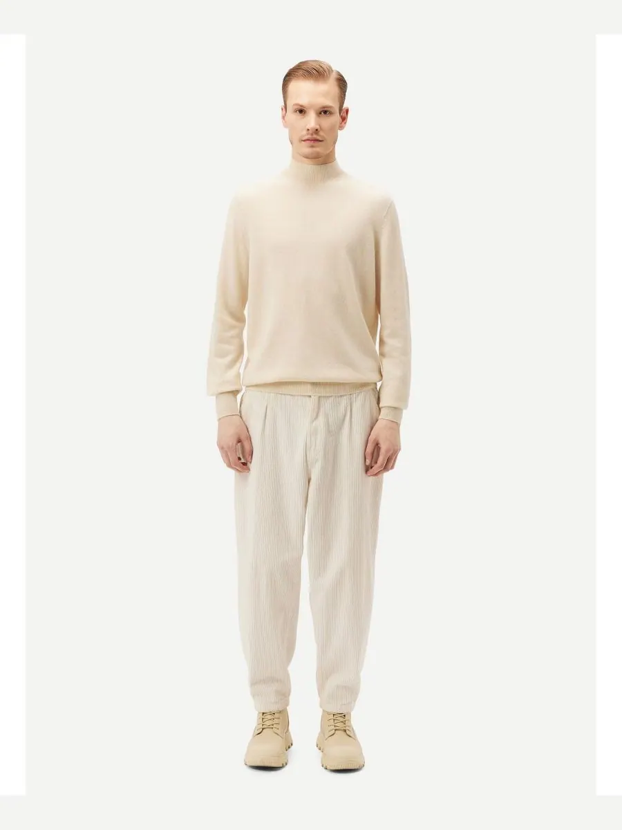 Мужской свитер с высоким воротником Gobi Cashmere — изображение 1 из 6, серый