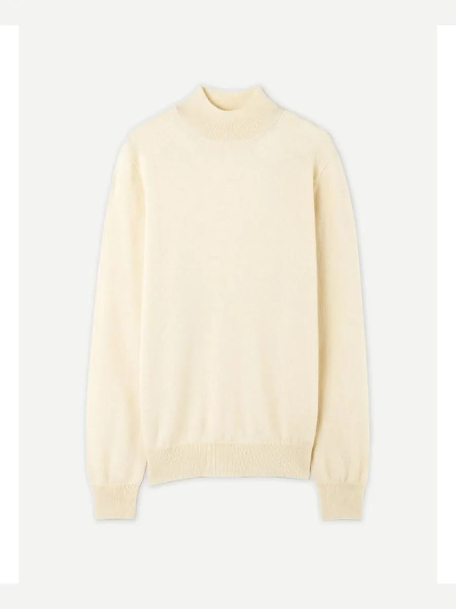 Мужской свитер с высоким воротником Gobi Cashmere — изображение 4 из 6, серый