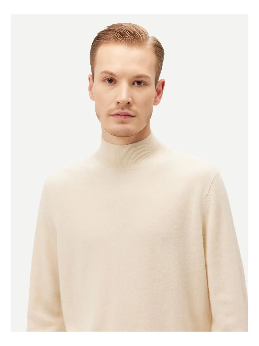 Мужской свитер с высоким воротником Gobi Cashmere — изображение 5 из 6, серый