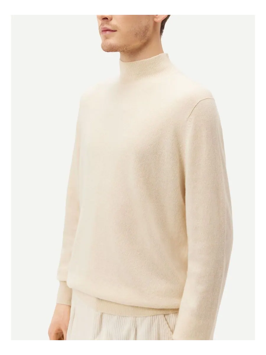 Мужской свитер с высоким воротником Gobi Cashmere — изображение 6 из 6, серый