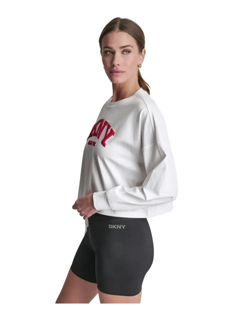 Футболка с длинным рукавом, с принтом DKNY Sport — изображение 3 из 5, белый