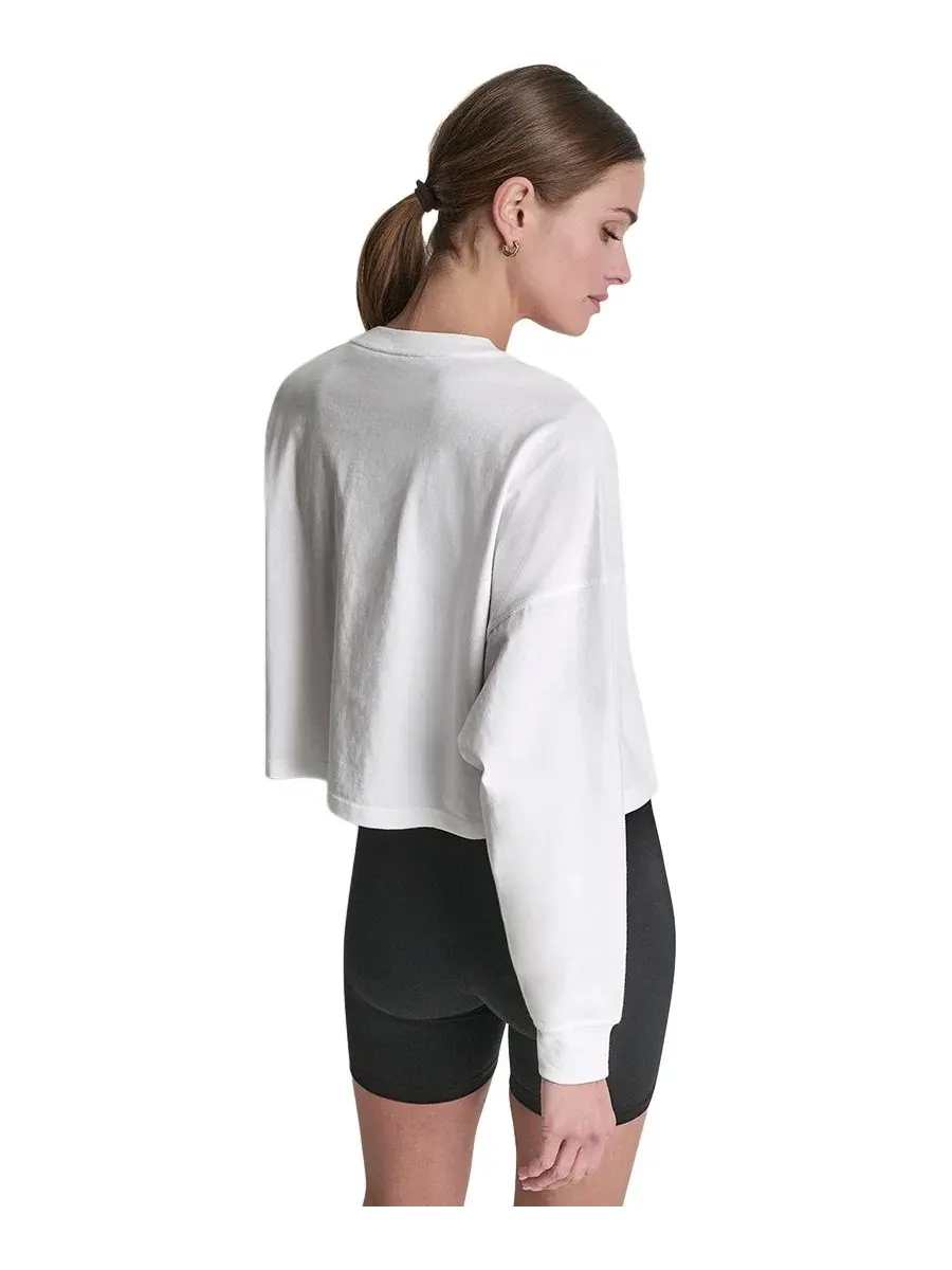 Футболка с длинным рукавом, с принтом DKNY Sport — изображение 5 из 5, белый