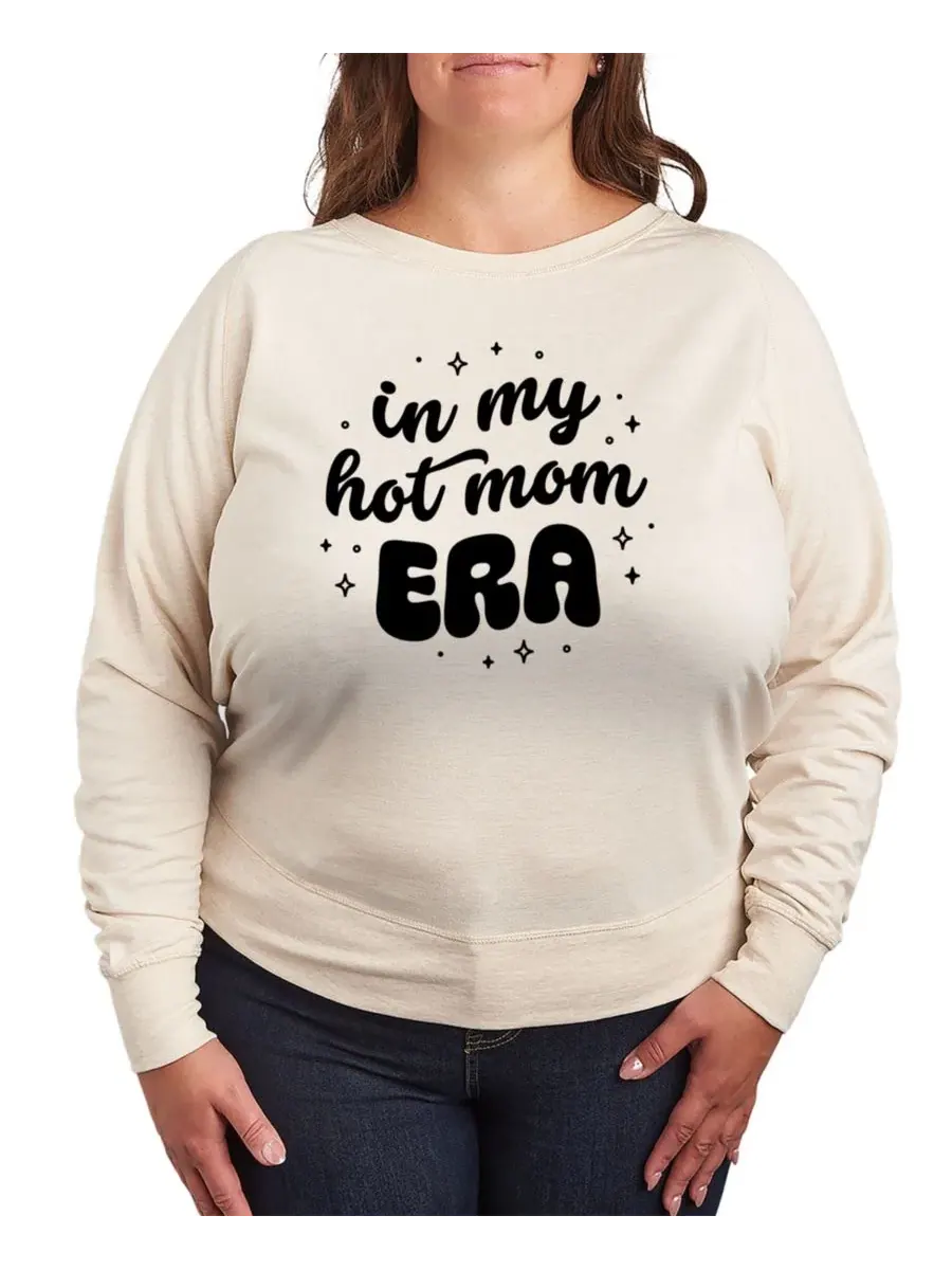 Футболка с длинным рукавом из футера In My Hot Mom Era Hybrid Apparel — изображение 1 из 3, березовый