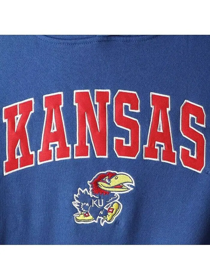 Пуловер с капюшоном Big Boys Royal Kansas Jayhawks 2-Hit Team Colosseum — изображение 4 из 4, королевский