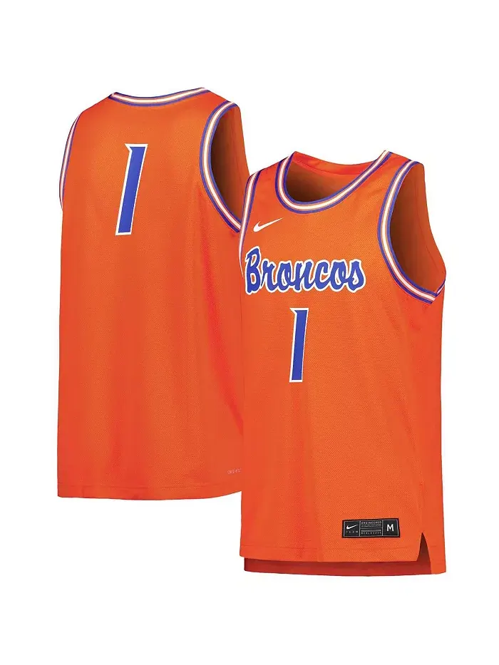 Мужская 1 Boise State Broncos Реплика баскетбольная майка Nike — изображение 1 из 3, оранжевый