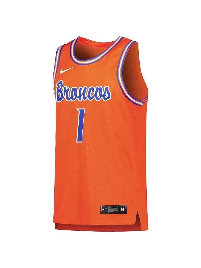 Мужская 1 Boise State Broncos Реплика баскетбольная майка Nike — изображение 3 из 3, оранжевый