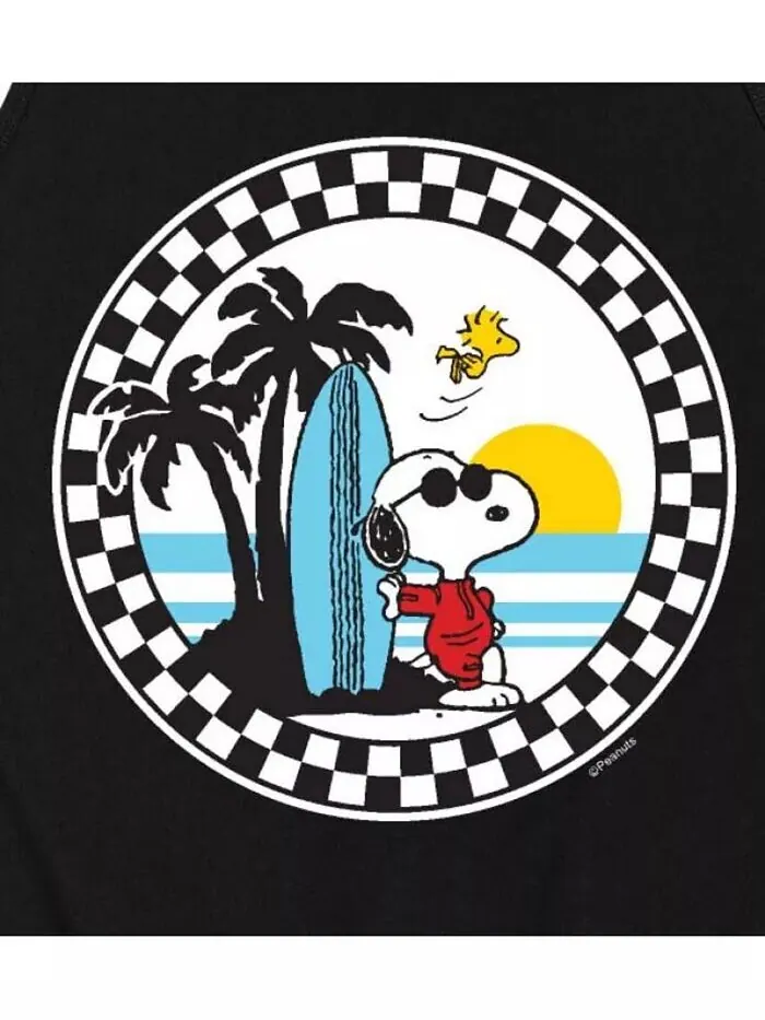 Летняя мужская майка из джерси Hybrid Apparel Peanuts AIRWAVES — изображение 3 из 3, черный