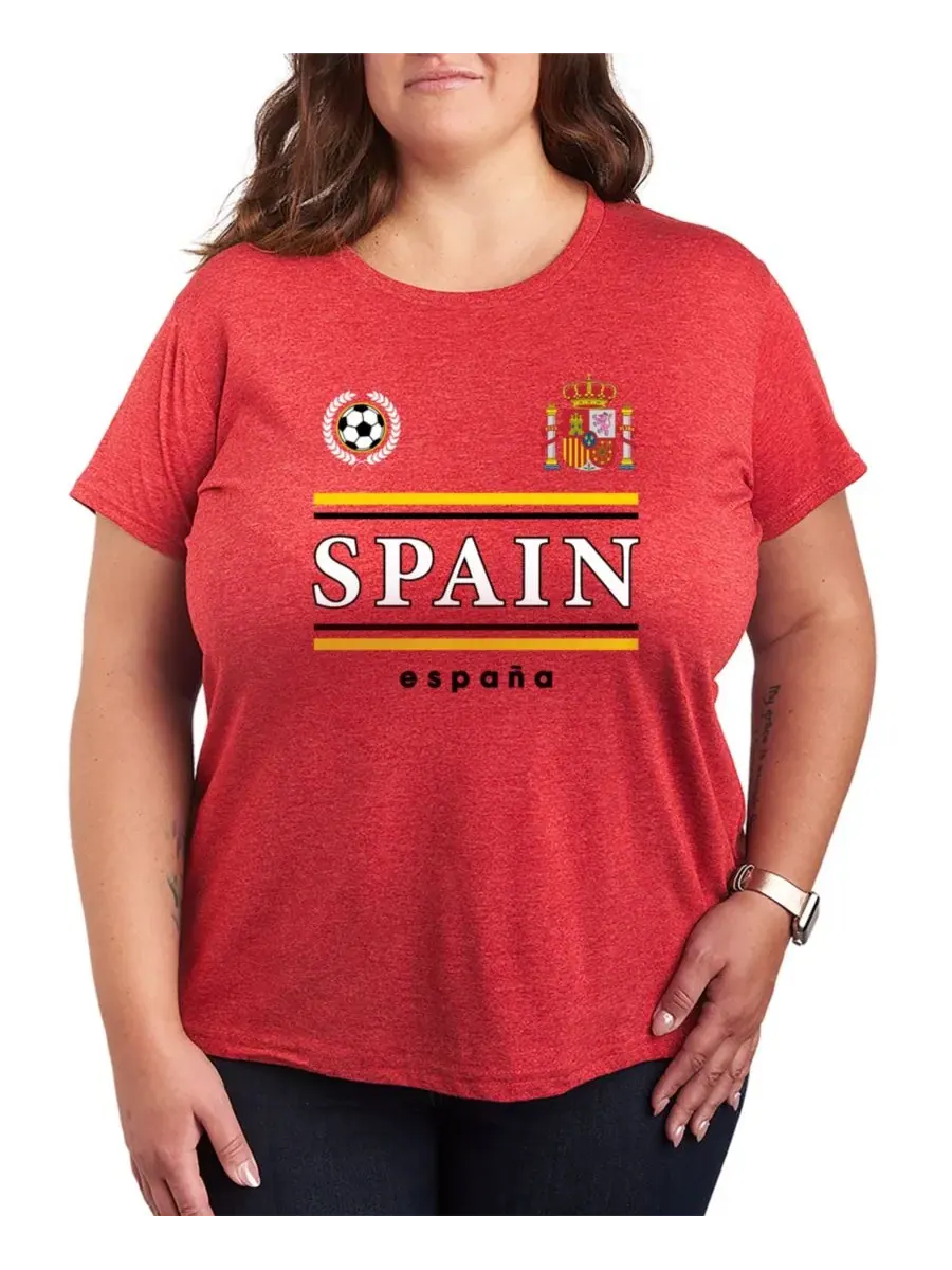 Футболка с длинным рукавом с принтом Spain Soccer Graphic Hybrid Apparel — изображение 1 из 3, красный