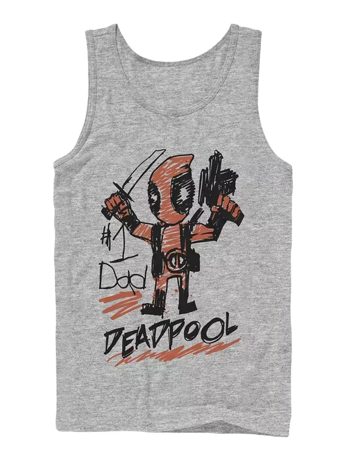 Мужская майка Deadpool Dad Fifth Sun — изображение 1 из 3, приглушенный