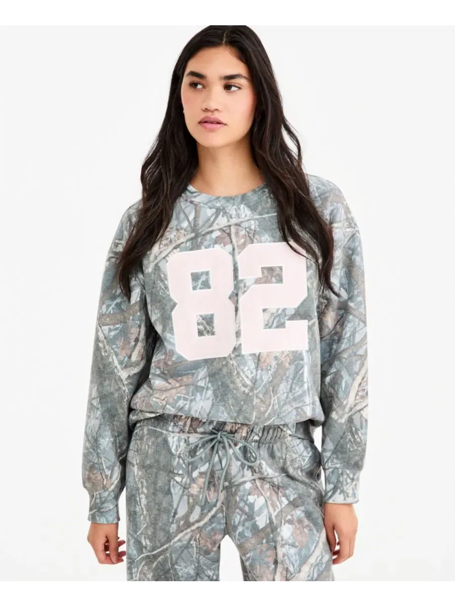 Свитшот с принтом California Madden Girl, Camo Print