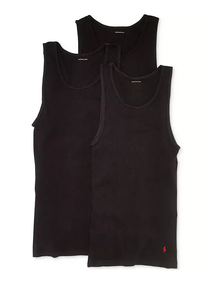 Мужские майки классического кроя, 3 шт Polo Ralph Lauren — изображение 1 из 6, черный