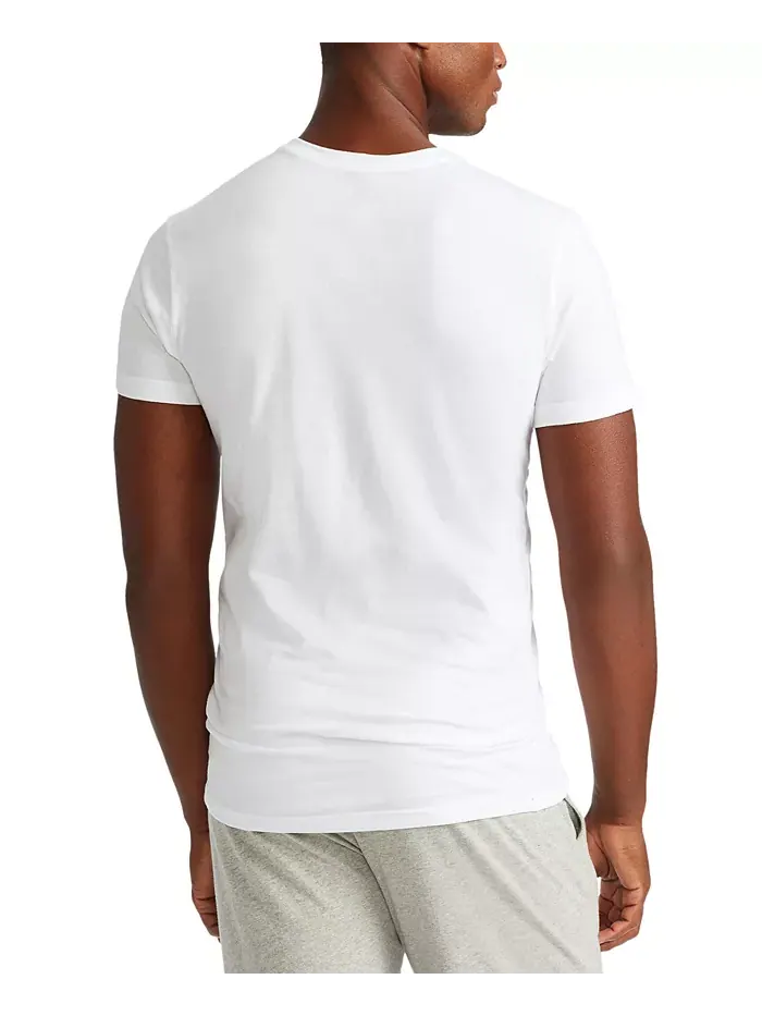 Мужские майки с V-образным вырезом Slim Fit, 3 шт Polo Ralph Lauren — изображение 2 из 6, белый