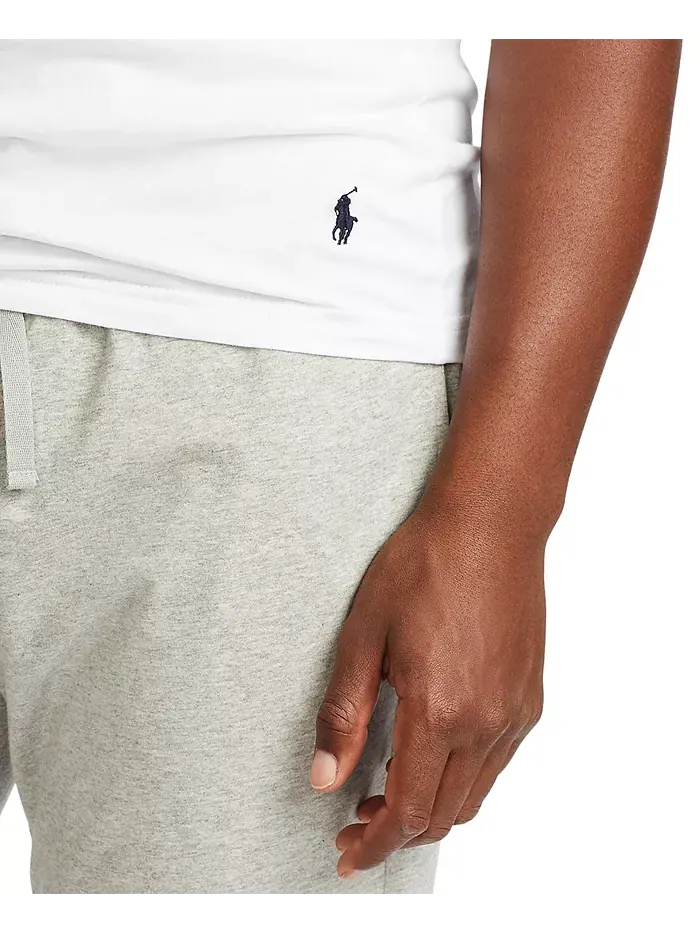 Мужские майки с V-образным вырезом Slim Fit, 3 шт Polo Ralph Lauren — изображение 3 из 6, белый