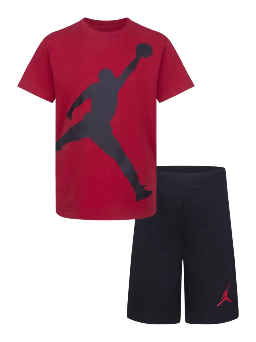 Детский комплект из футболки и шорт Jumbo Jumpman (4-7 лет), 2 предмета Jordan — изображение 1 из 6, черный/красный