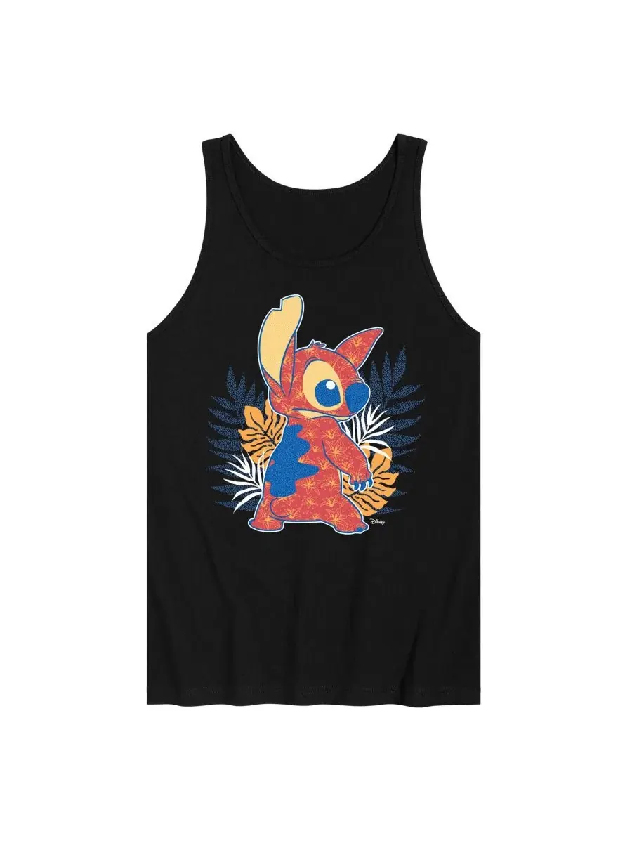 Мужской топ без рукавов с принтом Lilo And Stitch Pattern Fills AIRWAVES — изображение 1 из 3, черный