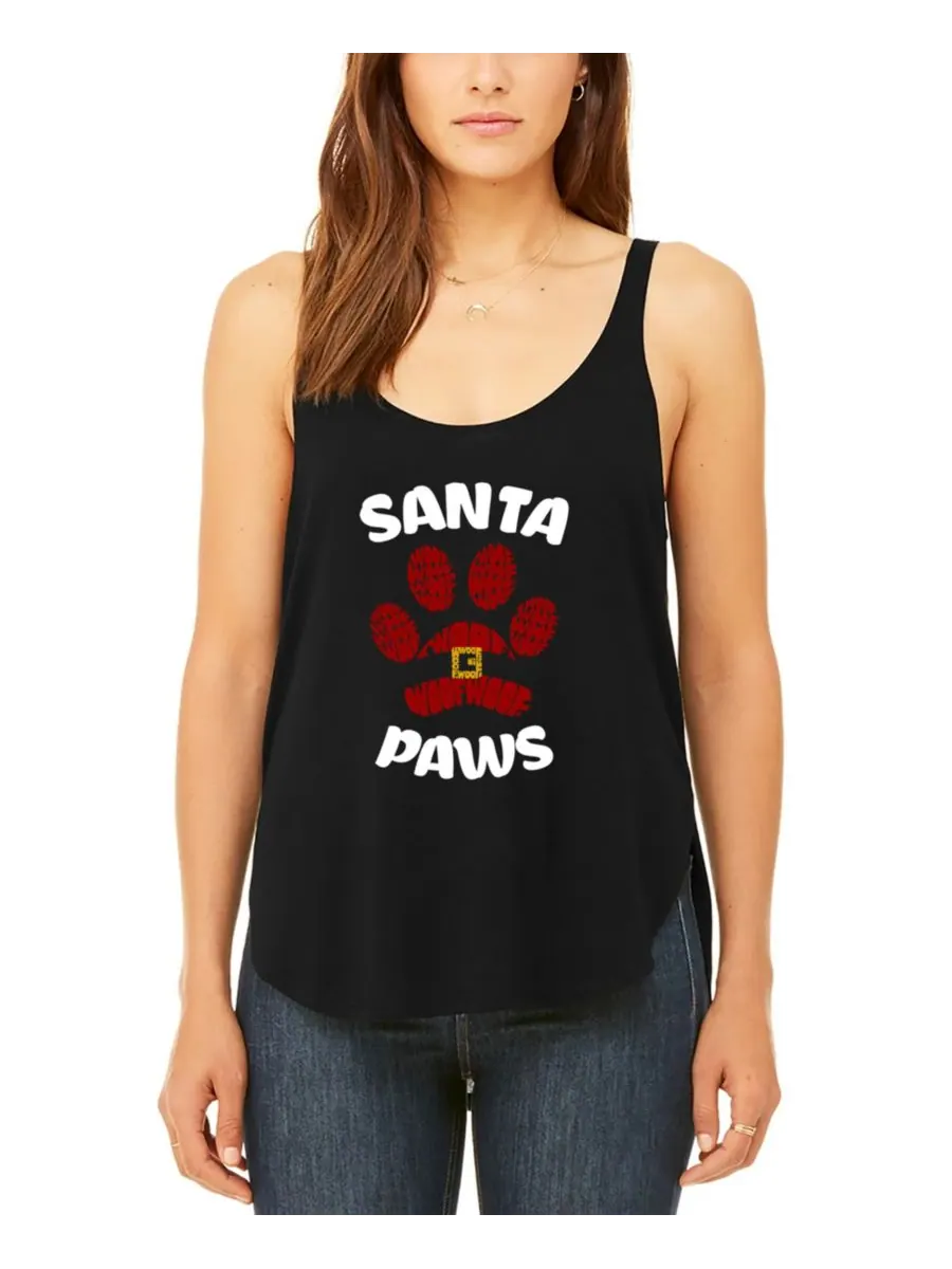 Женская свободная майка Santa Paws Premium с надписью LA Pop Art