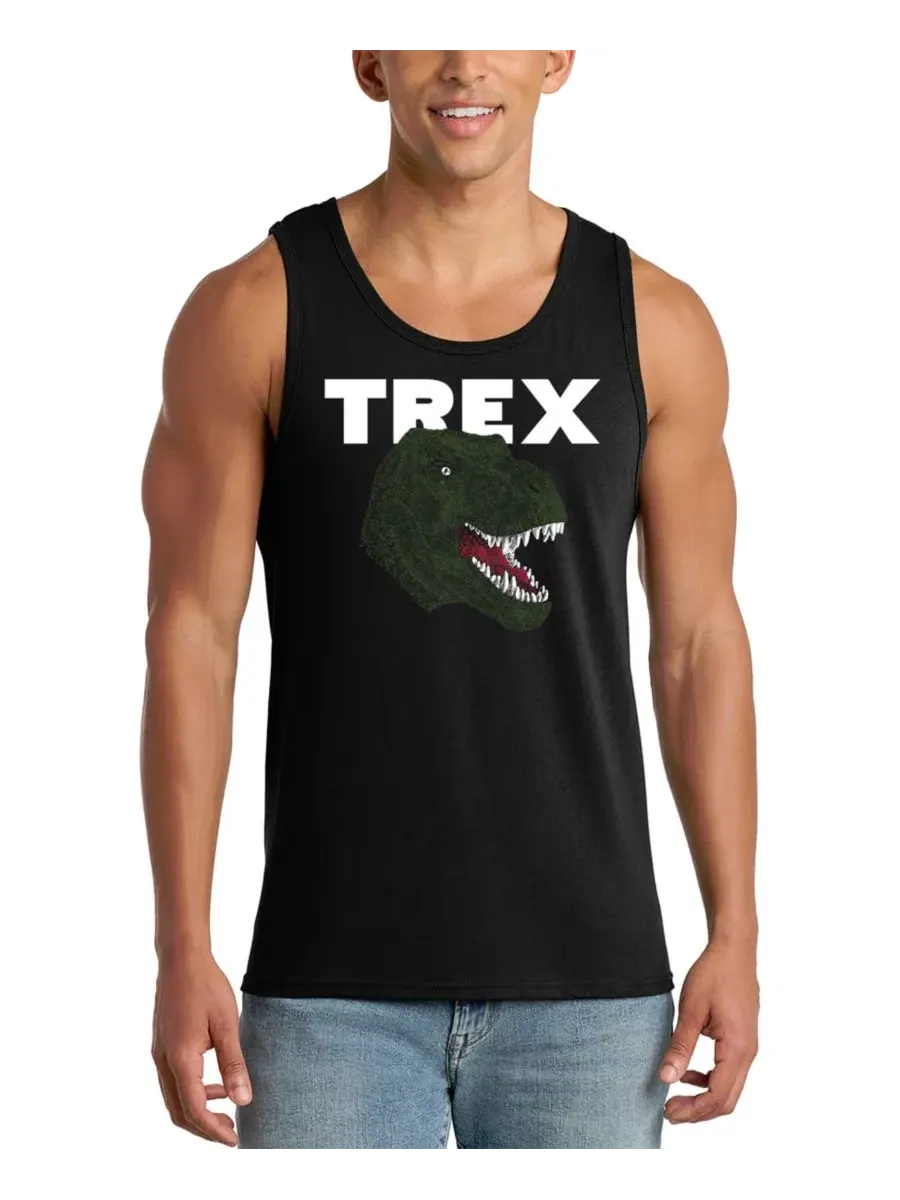 Мужская майка-безрукавка с принтом T-Rex LA Pop Art — изображение 1 из 4, черный