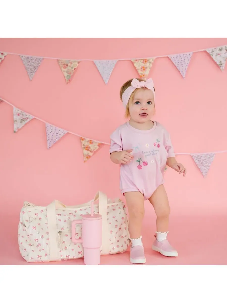 Боди-комбинезон с коротким рукавом Cherry Good Day Sweet Wink — изображение 2 из 3, розовый