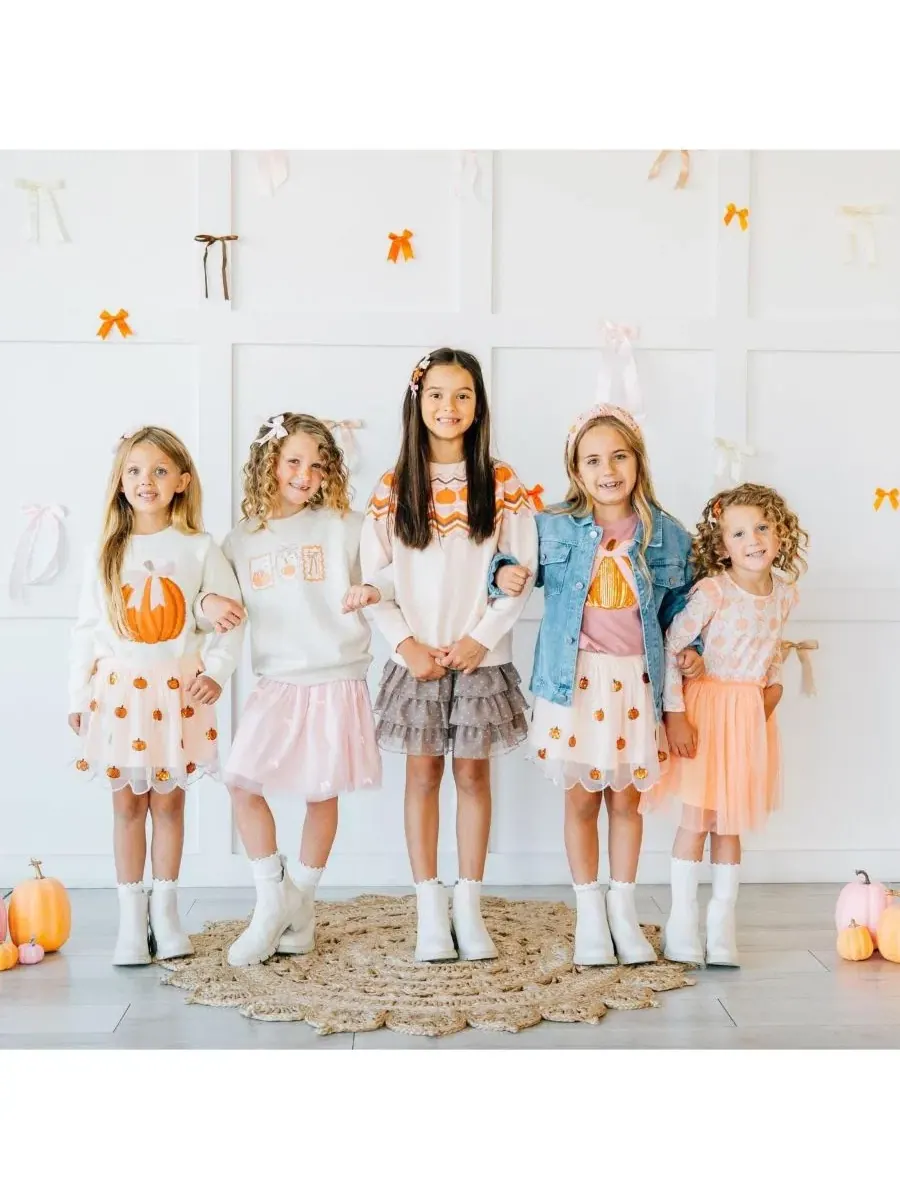 Свитшот с принтом Pumpkin Cameo Sweet Wink — изображение 4 из 5, серый