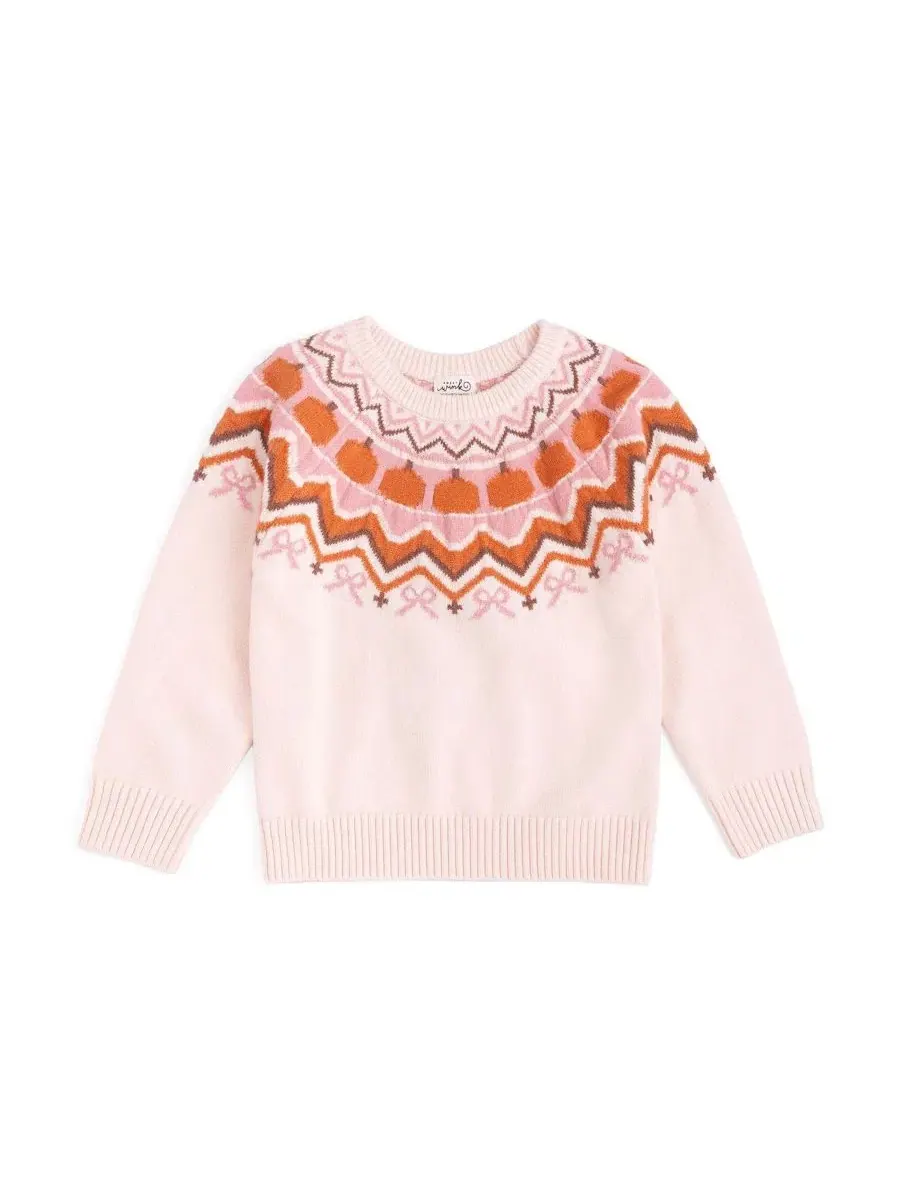 Детский свитер с принтом Pumpkin Fair Isle Sweet Wink