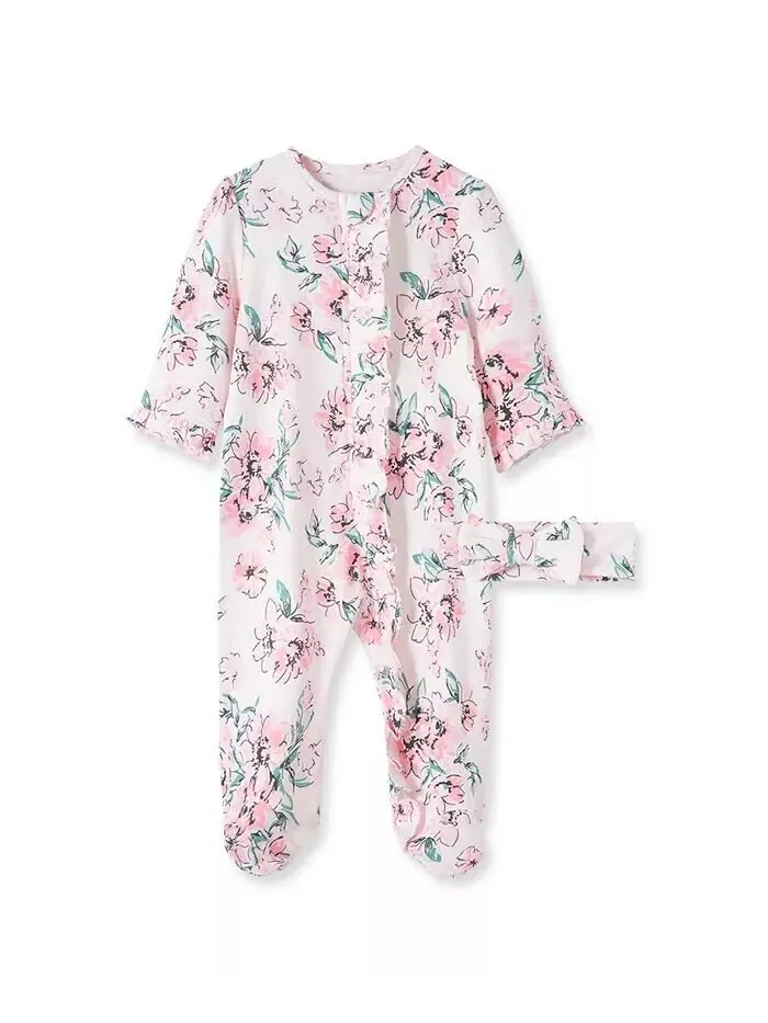 Комбинезон на ножках с цветочным принтом Baby Girls Dream и повязка на голову, комплект из 2 — изображение 1 из 5