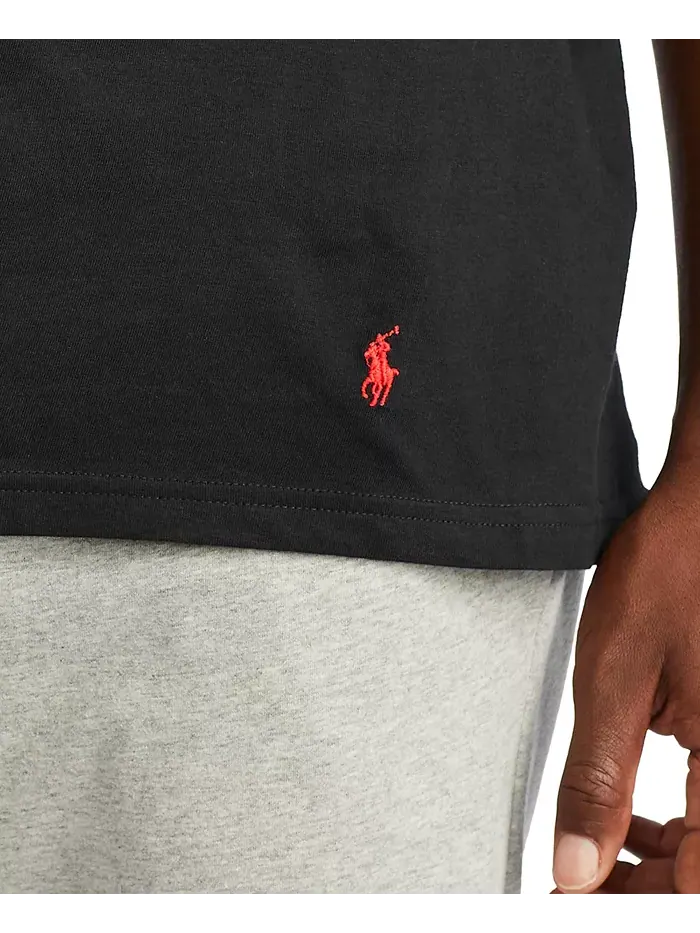 Мужские майки с V-образным вырезом Big and Tall, 3 шт Polo Ralph Lauren — изображение 3 из 4, черный