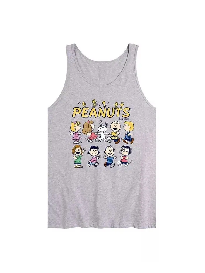 Майка мужская Peanuts Characters AIRWAVES — изображение 1 из 2, серый