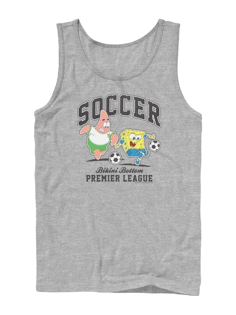 Мужская майка-безрукавка с принтом SpongeBob SquarePants и Патриком, Soccer Premier League Graphic — изображение 1 из 3